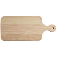 Choice 13 1/4" x 8" Wooden Bread / Charcuterie Cutting Board with 4 3/4" Handle