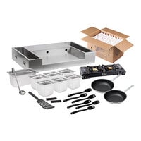 Choice 57-Piece Deluxe Butane Made-to-Order Omelet / Pasta Station Kit