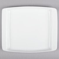 Libbey 911194490 Chef's Selection 11 1/4" x 9 3/8" Aluma White Porcelain Handled Platter - 12/Case