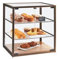 Cal-Mil 3610 3 Tier Vintage Bakery Display Case with Wood Base - 21" x 17" x 23 1/4"