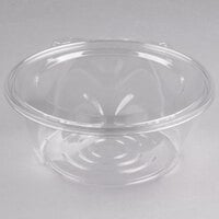 Dart SafeSeal 64 oz. Plastic Tamper-Resistant, Tamper-Evident Bowl with Flat Lid - 100/Case