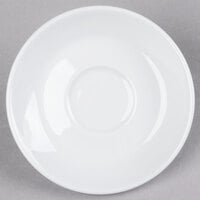 Tuxton BPE-0451 4 5/8" Porcelain White Espresso China Saucer - 24/Case