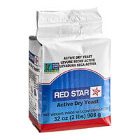 Lesaffre Red Star Bakers Active Dry Yeast 2 lb. Vacuum Pack - 12/Case