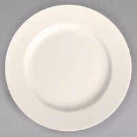 Homer Laughlin by Steelite International HL44400 10 5/8" Ivory (American White) Rolled Edge China Plate - 12/Case