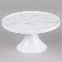 Elite Global Solutions M8RPKT-C Sierra 8" x 4" Faux Carrara Marble Round Plate Stand