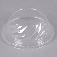Fabri-Kal Indulge DLDE16/24NH Clear Dome PET Lid for 5 oz., 8 oz., and 12 oz. Sundae Cups - No Hole - 84/Pack