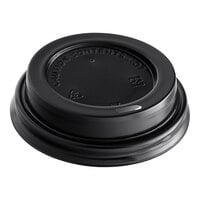 Choice 8 oz. Tall Black Hot Paper Cup Travel Lid - 100/Pack