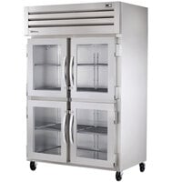 True STR2H-4HG Spec Series 52 5/8" Stainless Steel 2 Section Glass Half Door Reach-In Heated Holding Cabinet
