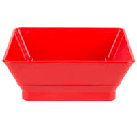 HS Inc. HS1053 7" Polyethylene Red Chile Square Plastic Basket - 24/Case