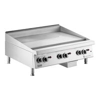 Garland GTGG36-GT36M 36 inch Natural Gas Countertop Griddle with Thermostatic Controls - 84,000 BTU