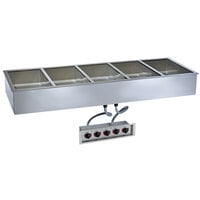 Alto-Shaam 500-HWILF/D6 5 Pan Drop-In Hot Food Well with Independent Controls and Large Flange - 6" Deep Pans, 208/240V