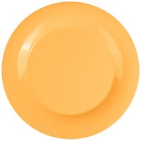 GET WP-12-TY Diamond Mardi Gras 12 inch Tropical Yellow Wide Rim Round Melamine Plate - 12/Case
