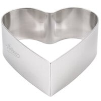 Ateco 4900 3 inch x 1 3/8 inch Stainless Steel Heart Shaped Mold