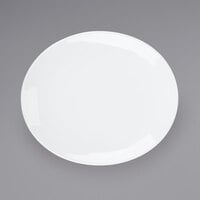 Tuxton VPH-114 Florence 11 1/2" x 9 7/8" Bright White Coupe Oval China Platter - 12/Case