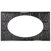 GET ML-192-BK Full Size Black Melamine Adapter Plate with Cut-Out for ML-183 or ML-184 Oval Casserole Dish