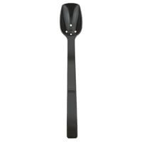 Thunder Group 10" Black Polycarbonate .75 oz. Perforated Salad Bar / Buffet Spoon