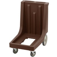Cambro CD100HB131 Dark Brown Camdolly for Cambro Camcarriers and Camtainers with Handle & Rear Easy Wheels