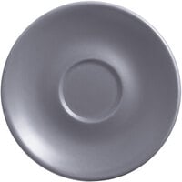 Libbey DRI-14-G Driftstone 6" Granite Satin Matte Porcelain Saucer - 24/Case