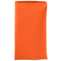 Intedge Orange 65/35 Polycotton Blend Cloth Napkins, 18" x 18" - 12/Pack