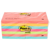 3M 654-14AN Post-It® Cape Town Collection 3" x 3" 100 Sheet Sticky Note Pad - 14/Pack