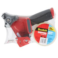 3M Scotch® 1 7/8" x 54.6 Yards Clear Heavy-Duty Shipping and Packaging Tape with Dispenser Gun 3850-ST