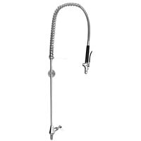 Fisher 1117-WB Single Deck Vertical Banquet Room Glass Filler with 36" Hose and Wall Bracket - 1/2" Slip Joint