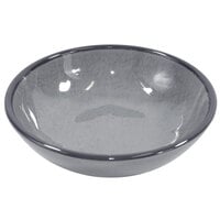 Elite Global Solutions DB51M Mojave Vintage California 10 oz. Gray Small Round Crackle Bowl   - 6/Case