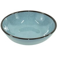 Elite Global Solutions DB51M Mojave Vintage California 10 oz. Cameo Blue Small Round Crackle Bowl   - 6/Case