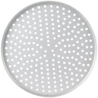 American Metalcraft PT4016 16" x 1" Perforated Tin-Plated Steel Straight Sided Pizza Pan