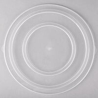 Fineline ReForm 10" Clear Flat Microwavable Plastic Catering Bowl Lid - 50/Case