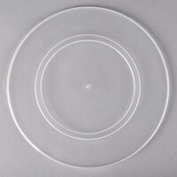 Fineline ReForm 9" Clear Flat Microwavable Plastic Catering Bowl Lid - 50/Case