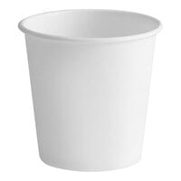 Solo 374W-2050 4 oz. White Single Sided Poly Paper Hot Cup - 1000/Case