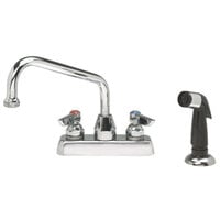 Advance Tabco A-29 Deck Mount Faucet with 4" Centers, Swing Nozzle, and Melt Down Spray Nozzle