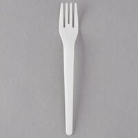 Eco-Products EP-S012 Plantware 6" White Compostable Plastic Fork - 1000/Case