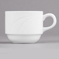 Libbey 905437887 Elan 8.5 oz. Royal Rideau White Porcelain Stacking Cup - 36/Case