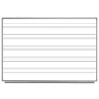 Luxor WB7248M 72" x 48" Wall-Mounted Magnetic Music Whiteboard with Aluminum Frame