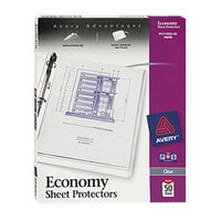 Avery® 74090 8 1/2" x 11" Economy Clear Acid-Free Sheet Protectors - 50/Box
