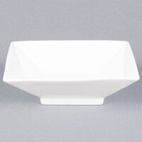 CAC CTY-37 Citysquare 20 oz. Bright White Square Porcelain Bowl - 24/Case