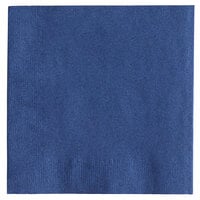 Choice Navy Blue Customizable 2-Ply Beverage / Cocktail Napkin - 250/Pack