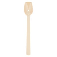 Thunder Group 10" Beige Polycarbonate .75 oz. Perforated Salad Bar / Buffet Spoon