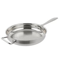 Vollrath 47753 Intrigue 12 1/2" Stainless Steel Fry Pan with Aluminum-Clad Bottom