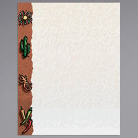 Choice 8 1/2" x 11" Menu Paper Left Insert - Southwest Themed Desert Design - 100/Pack