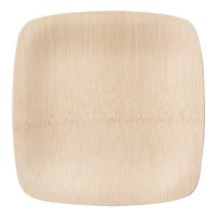 Bambu® 063200 Veneerware® 9" Disposable Square Bamboo Plate - 100/Box