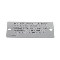 Vulcan 00-421727-00004 Plate Lp To Natural