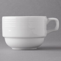 Reserve by Libbey 911196016 Repetition 8 oz. Aluma White Porcelain Stackable Cup - 36/Case