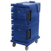 Cambro UPC600186 Ultra Camcarts® Navy Blue Insulated Food Pan Carrier - Holds 8 Pans