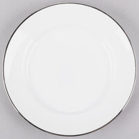 10 Strawberry Street SL0005 6 3/4" Silver Line Porcelain Bread and Butter Plate - 24/Case