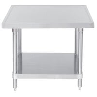 Advance Tabco SAG-MT-302 30" x 24" Stainless Steel Mixer Table with Stainless Steel Undershelf