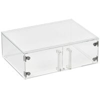 Vollrath SBC11 Cubic Full Size Acrylic Pastry Display Case with Front Doors, Reusable Chalkboard Labels, and Chalk