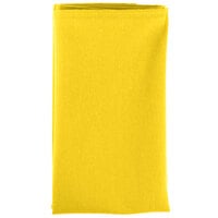 Intedge Yellow 65/35 Polycotton Blend Cloth Napkins, 20" x 20" - 12/Pack